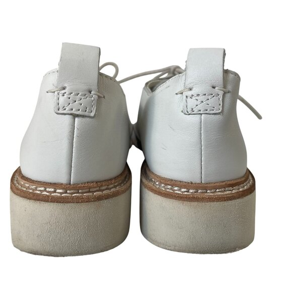 Clarks Trace Walk Casual Shoes Womens sz 6.5 Platform White Leather Preppy Boho - Picture 6 of 10